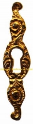 KH-108 Cast Brass Keyhole Cover with Polished Finish